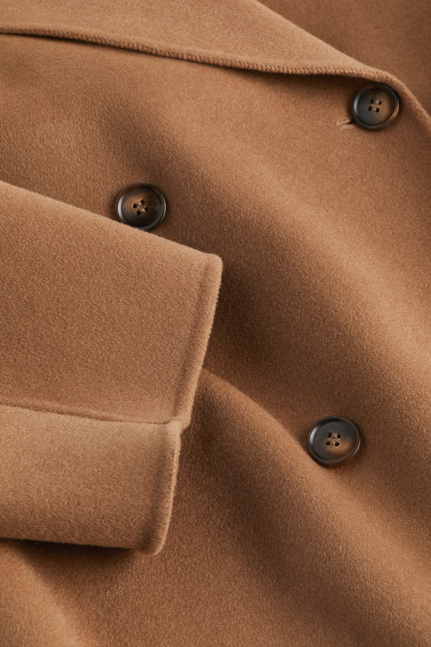 H&M Oversize-Mantel aus Wollmix Camel