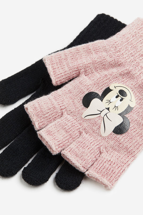 H&M Handschoenen/vingerloze Handschoenen Roze/minnie Mouse