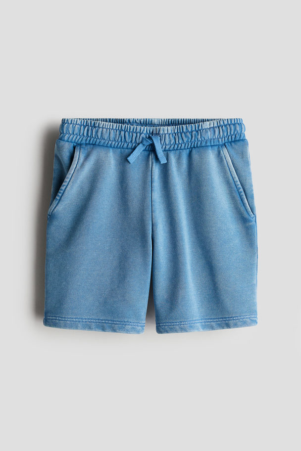 H&M Sweatshirt Shorts Washed Blue