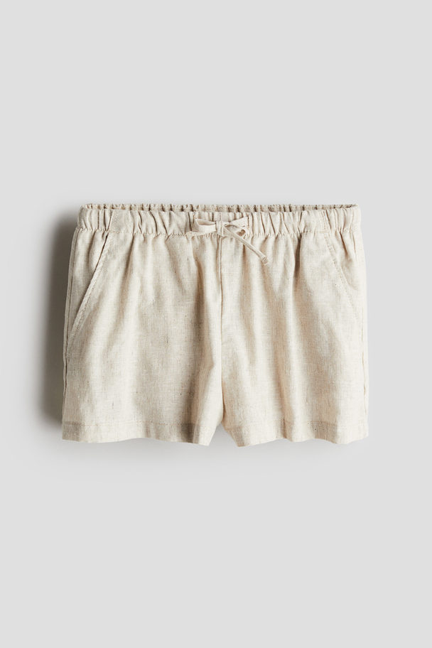 H&M Pull On-shorts I Hørblanding Ubleget