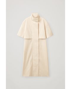Short-sleeved Mac Coat Beige