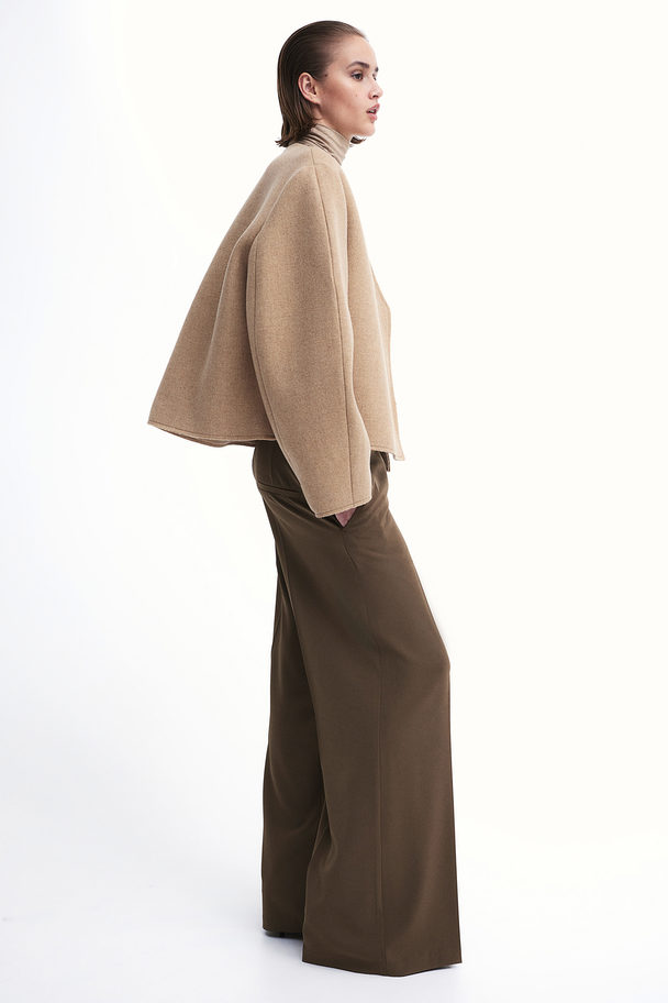 H&M Wide Trousers Brown