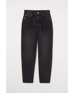 Mom High Ankle Jeans Zwart/washed Out