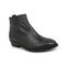 Laquita Cowboy Ankle Boot In Black Split Leather