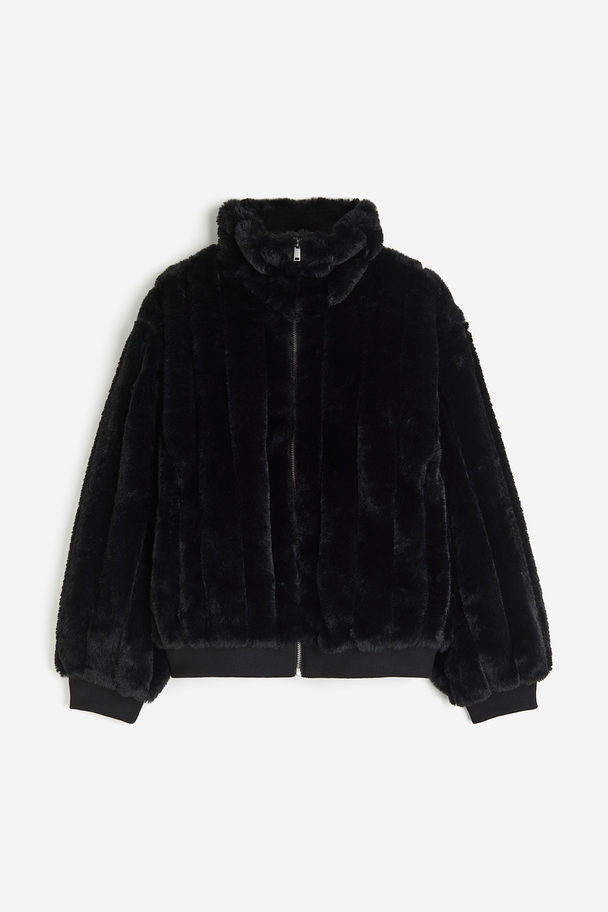 H&M Fluffy Jacket Black