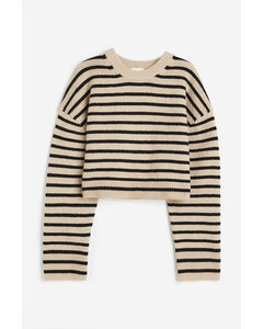 Short Jumper Beige/striped