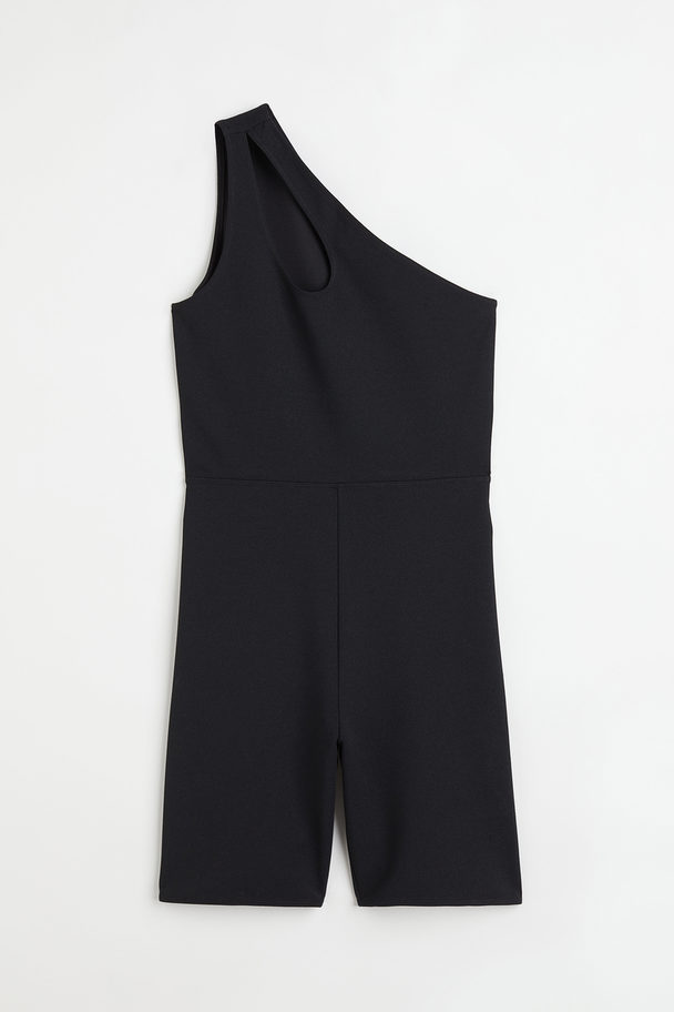 H&M One-shoulder Bodysuit Black