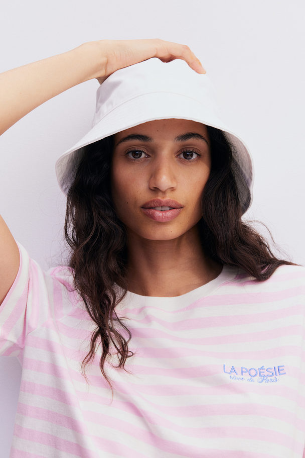 H&M Printed T-shirt Light Pink/la Poésie