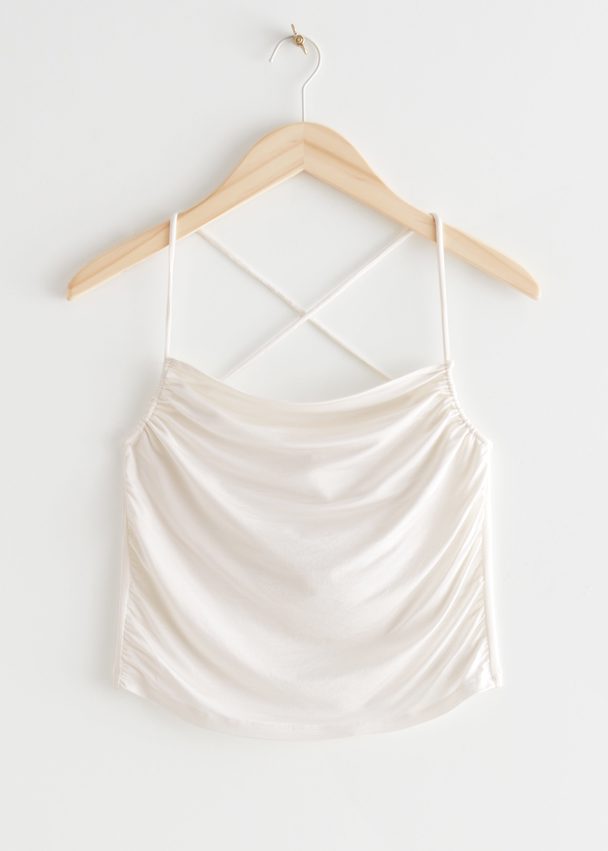 & Other Stories Strappy Criss-cross Top White