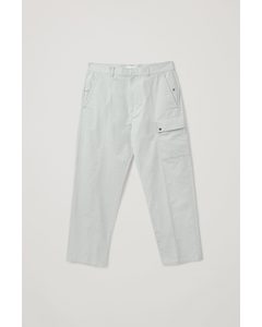 Relaxed-fit Utility Trousers Dusty Light Turquoise