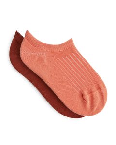 Sneaker-Socken Pfirsichfarben/Terrakotta