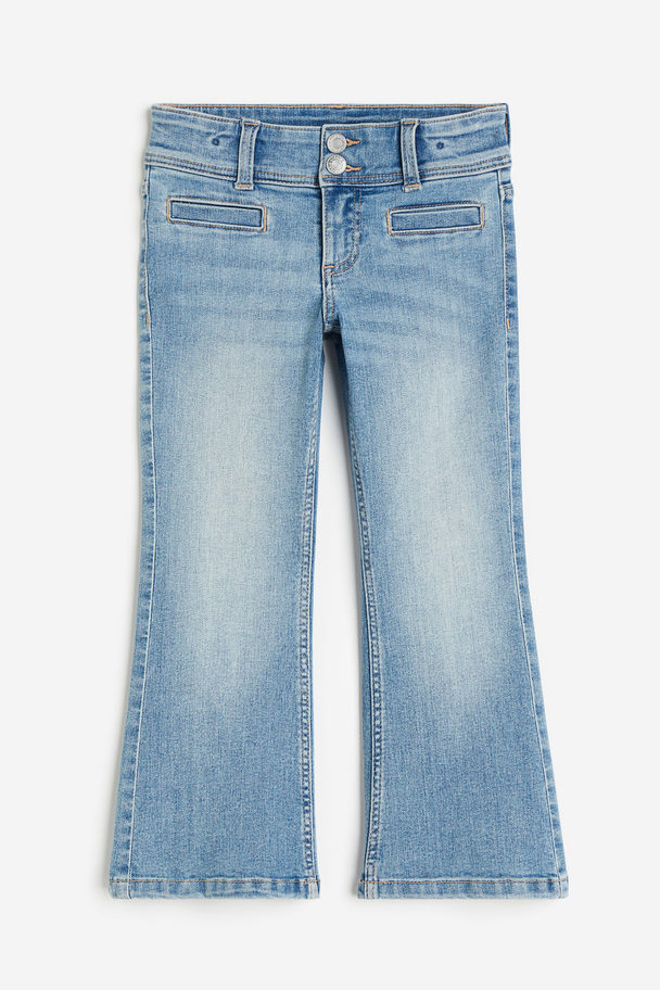 H&M Superstretch Flared Leg Jeans Denim Blue