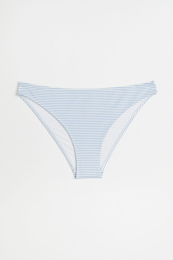 H&M Bikini Bottoms Light Blue/white Striped