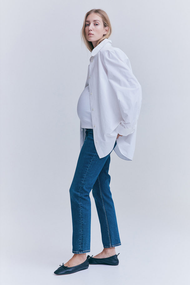 H&M MAMA Slim Low Ankle Jeans Denimblau
