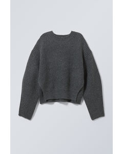 Ivy Knit Sweater Dark Grey