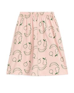 Printed Jersey Skirt Peach/green