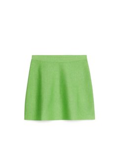 Double-knit Mini Skirt Green