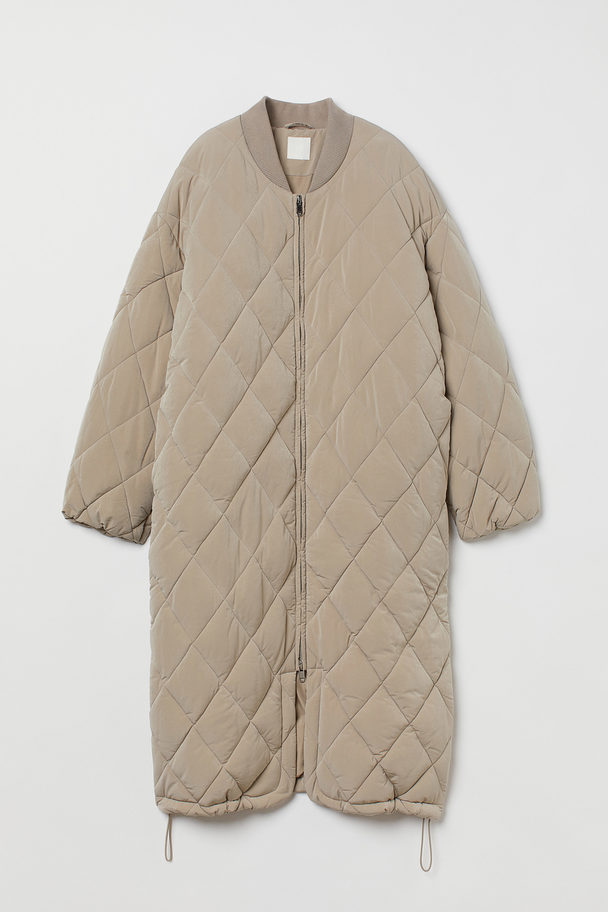 H&M Quilted Coat Beige