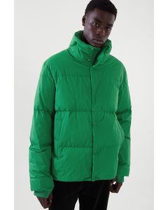 Short Puffer Jacket Green