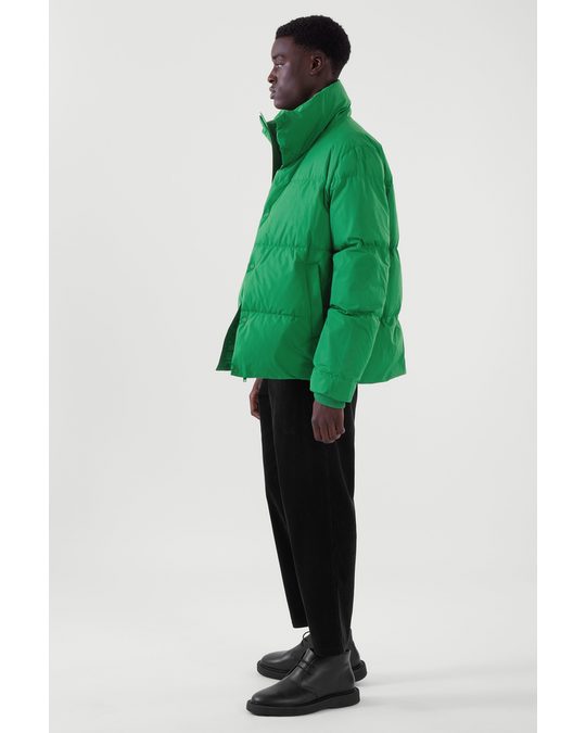 COS Short Puffer Jacket Green