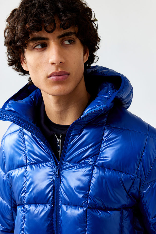 H&M Regular Fit Lightweight Puffer Jacket Bright Blue