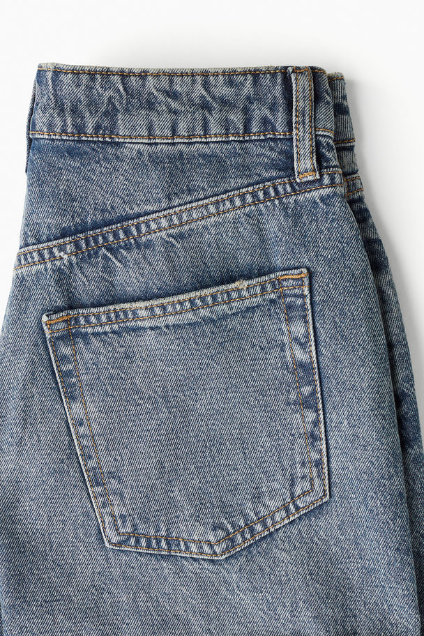 H&M Jeansshorts High Waist Denimblau