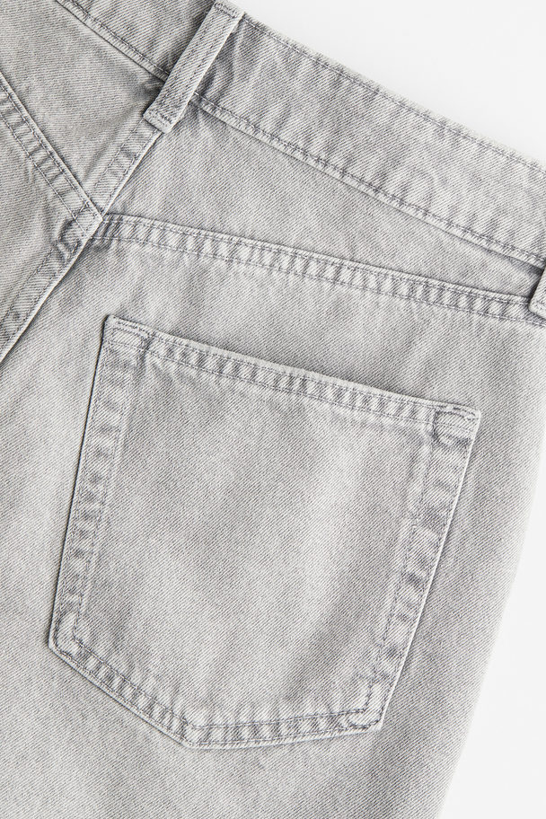 H&M Jeansshorts High Waist Hellgrau