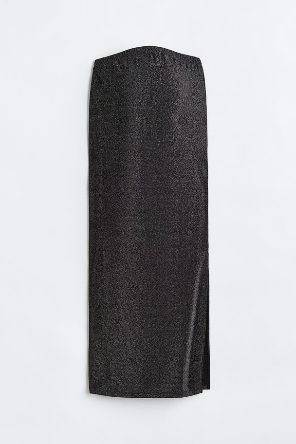 H&M Mama Glittery Pencil Skirt Black/glittery