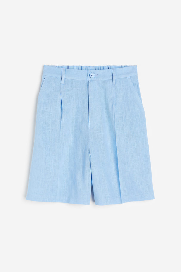 H&M Dressade Shorts Ljusblå