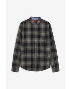 L/s Cotton Lumberjack Shirt Drayton Check Black