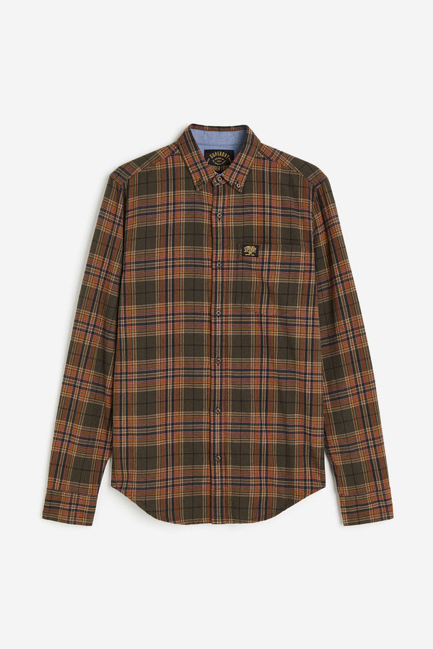 Superdry L/s Cotton Lumberjack Shirt Drayton Check Olive