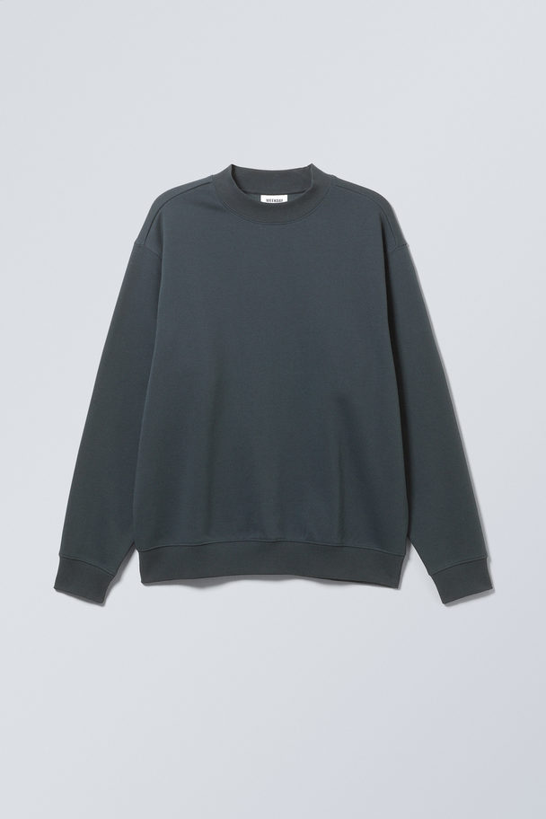 Weekday Schweres Sweatshirt mit relaxter Passform Dunkelgrau