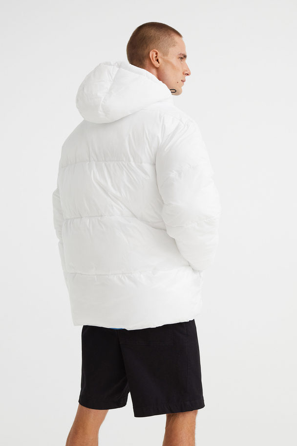 H&M Water-repellent Puffer Jacket White