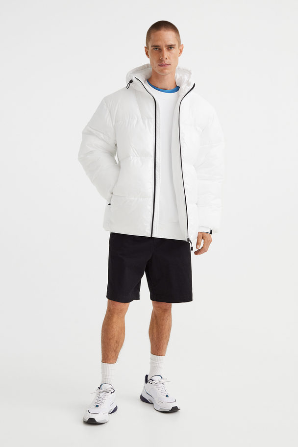 H&M Water-repellent Puffer Jacket White