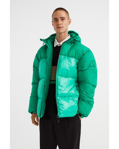 Water-repellent Puffer Jacket Bright Green