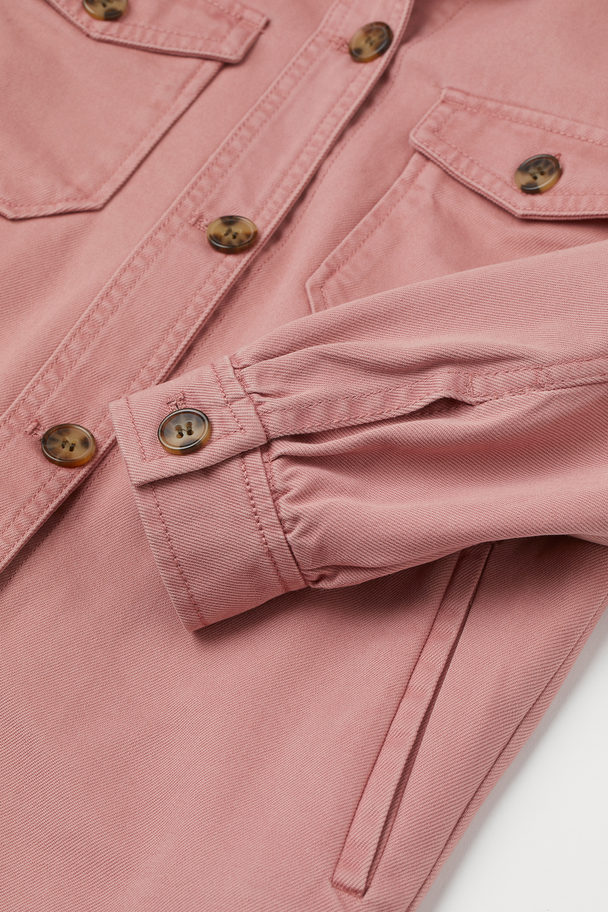 H&M Twill Shacket Old Rose
