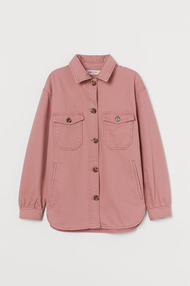 H&M Twill Shacket Old Rose