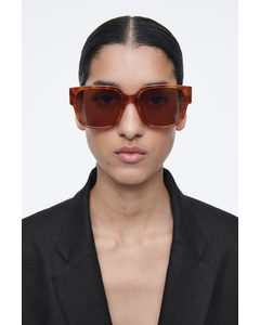 Oversized Square-frame Sunglasses Brown