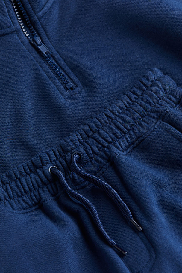 H&M Tweedelige Set Van Joggingstof Marineblauw