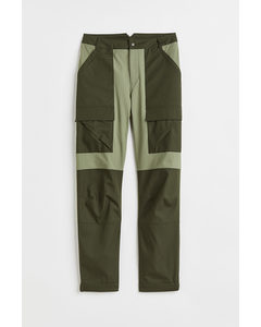 Water-repellent Outdoor Trousers Dark Khaki Green/sage Green