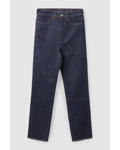 Slim-fit High-rise Jeans Dark Blue