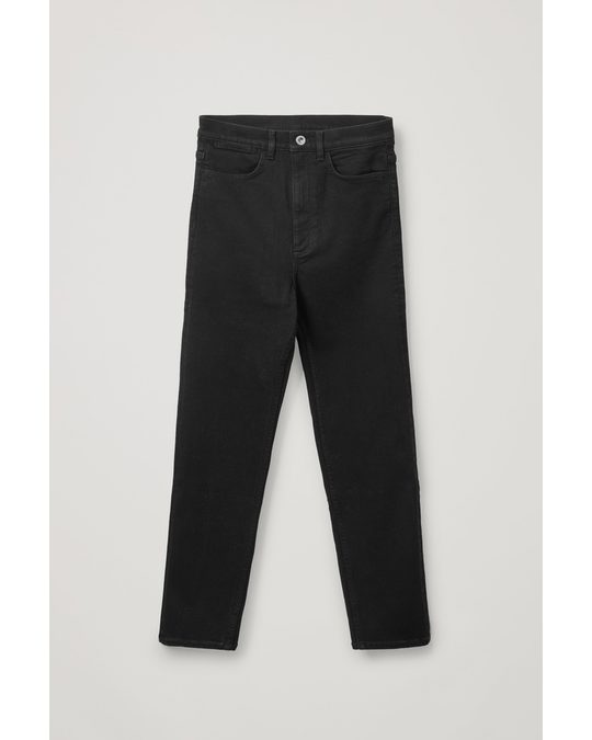 COS Slim-fit High-rise Jeans Black