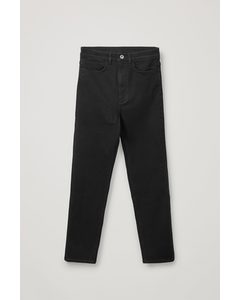 Slim-fit High-rise Jeans Black