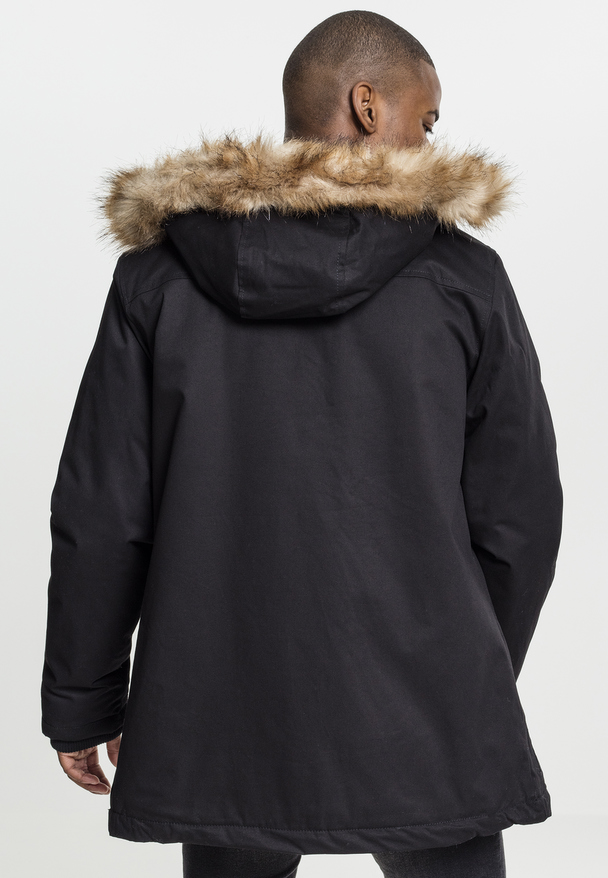 Urban Classics Herren Heavy Cotton Imitation Fur Parka