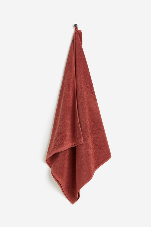 H&M HOME Terry Bath Towel Rust Red