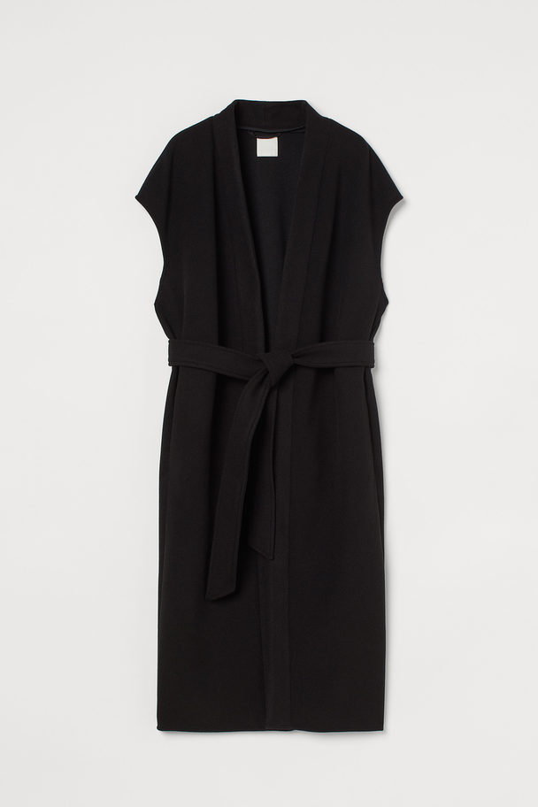 H&M Sleeveless Coat Black