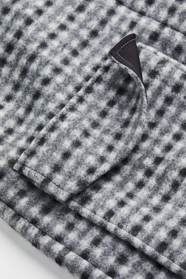 H&M Long Shacket Grey/checked