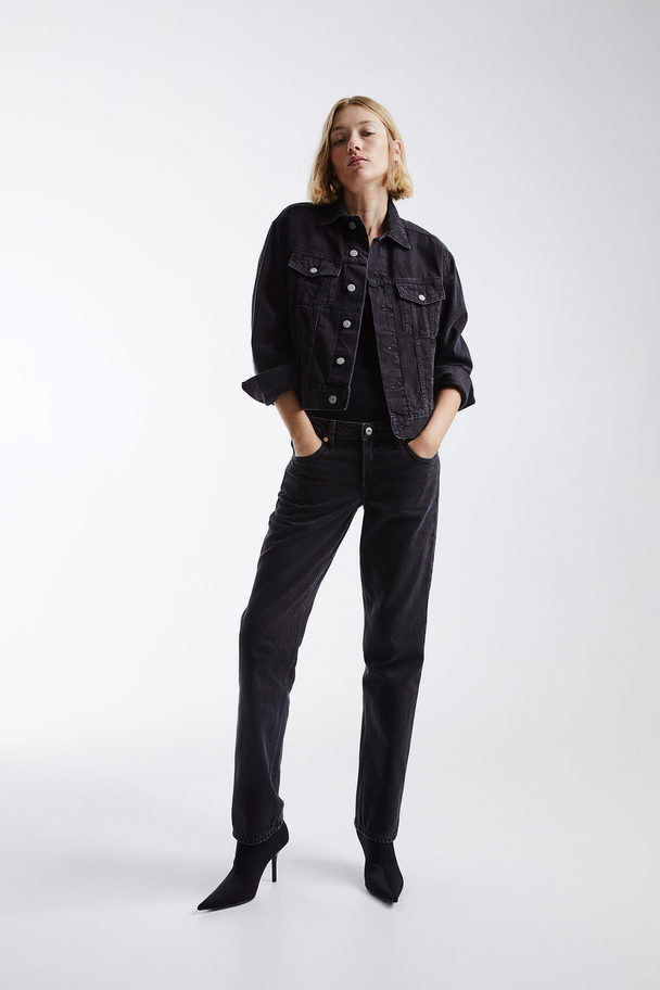 H&M Straight Low Jeans Black