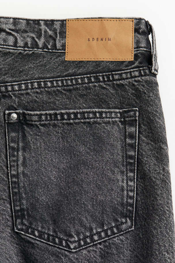 H&M Straight Low Jeans Mørkegrå