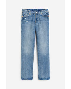 Straight Low Jeans Helles Denimblau